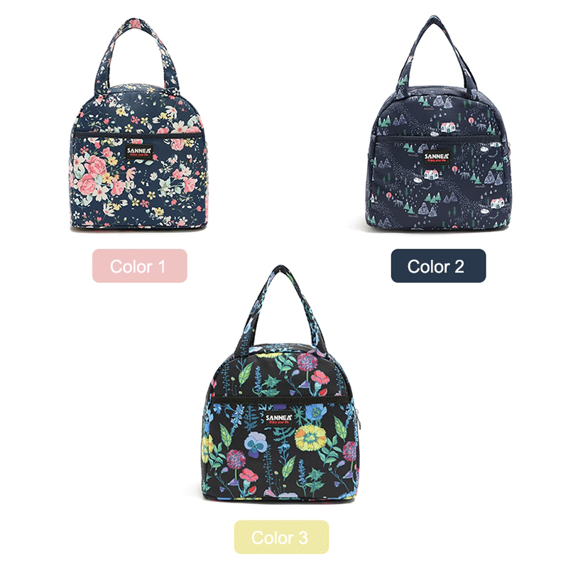 SANNE 7L Flower Series Hot Sale Cooler Bag Portable Insulated Thermal Bag Polyester Oxford Ice Bag Lunch Waterproof Lunch Bag