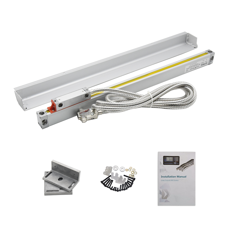 DRO 4 Axis LCD-skärm Digital Readout Display med 1um 0-1000mm Glass Linjär skala kodarsensor för malning av svarv