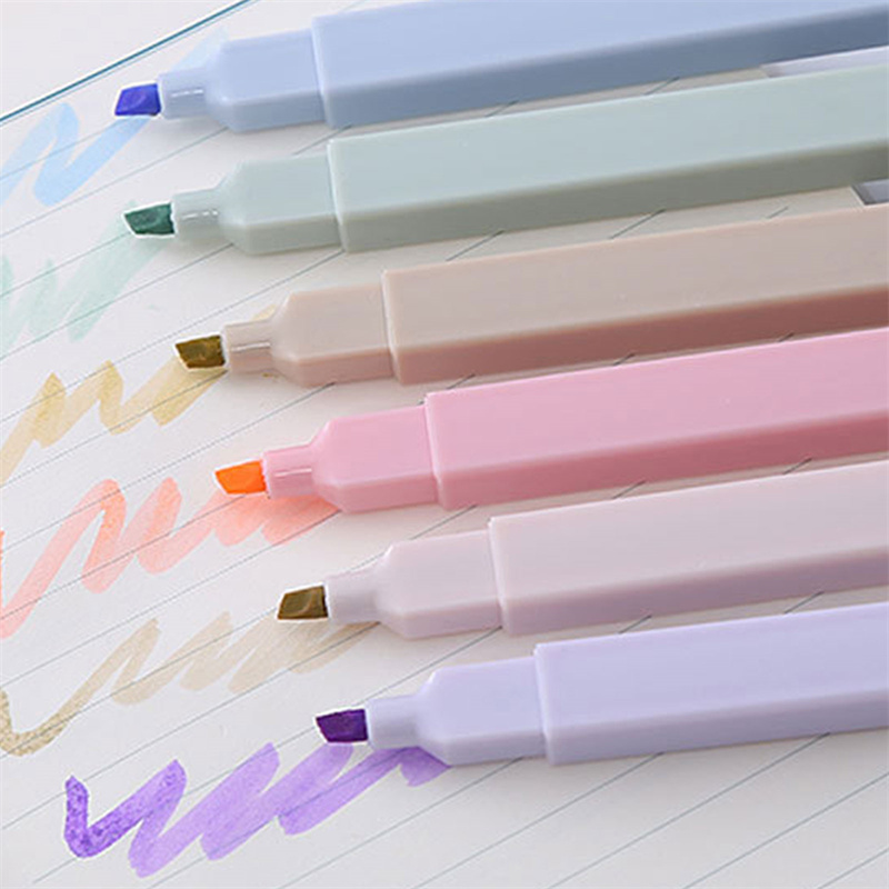 Marker Stift Highlighter Soft Marker Handkonto Briefpapiermarkierungen Schülern School Stifte Marker Alkohol Stift Stationär stationär