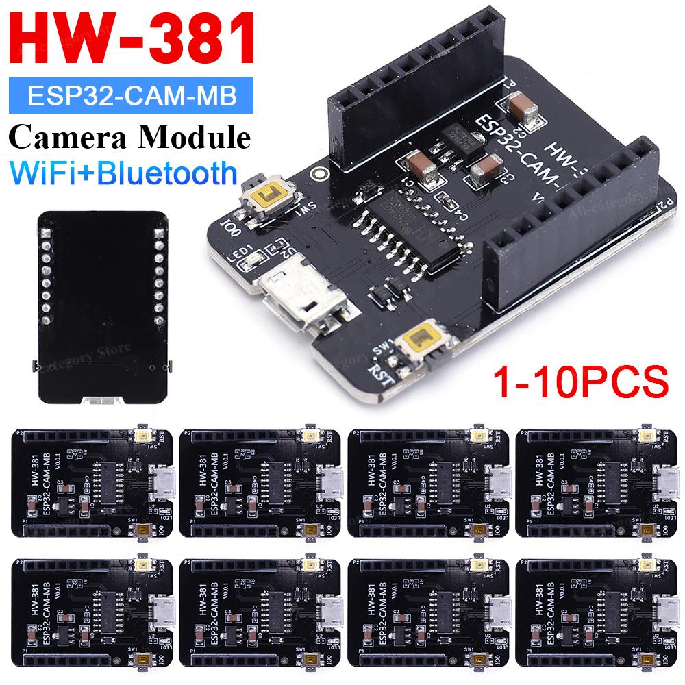 1-10PCS ESP32-CAM-MB Camera Module Backplane TTL Downloader Module CH340 Serial To USB Suitable For ESP32-CAM Module