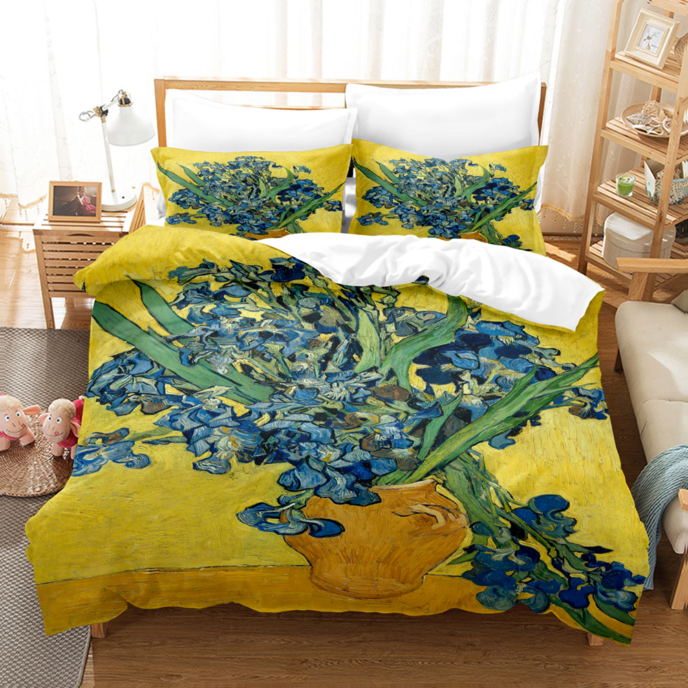 Amandelbloesem door Van Gogh dekbedoverdeksel set bloemenbloem beddengoed voor meisje Noordse dekbed cover queen king size beddengoed set