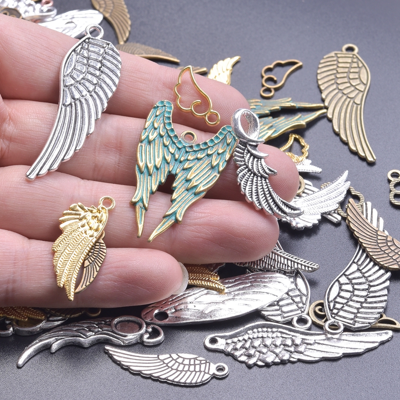 Mulitstyle Angel Wings Wings Metal Alloy Six Color Mix Крыла