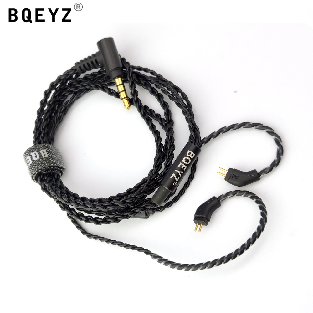 BQEYZ EARPHONEABLE CABLE HIFI EARBUD uppgraderad tråd 0,78 mm 2pin ersättningslinje för Blon BL03 Moondrop Tangzu X HBB Wu Heyday Kinera