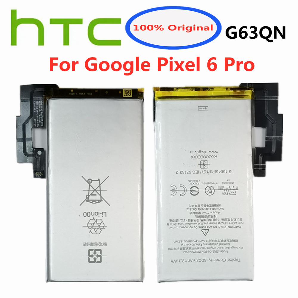 NOWOŚĆ 5003 MAH 100% Oryginalna bateria G63QN dla HTC Google Pixel 6 Pro Pixel 6Pro Smart Mobile Phone Bateries Battesia