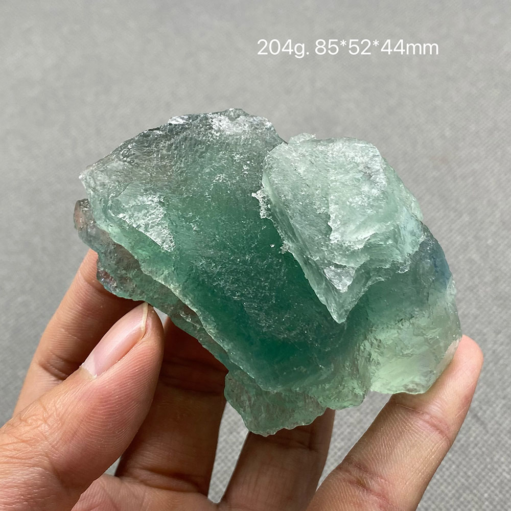 100% d'échantillon de minerai de minerai de pierre brute de fluorite bleu bleu 100% vert naturel