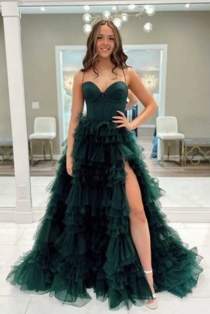 Urban Sexy Dresses Elegant Tiered Sweetheart Tulle Prom Dresses For Women Elegant A-Line Formal Evening Dresses For Party Cocktail Wedding Gown 240410