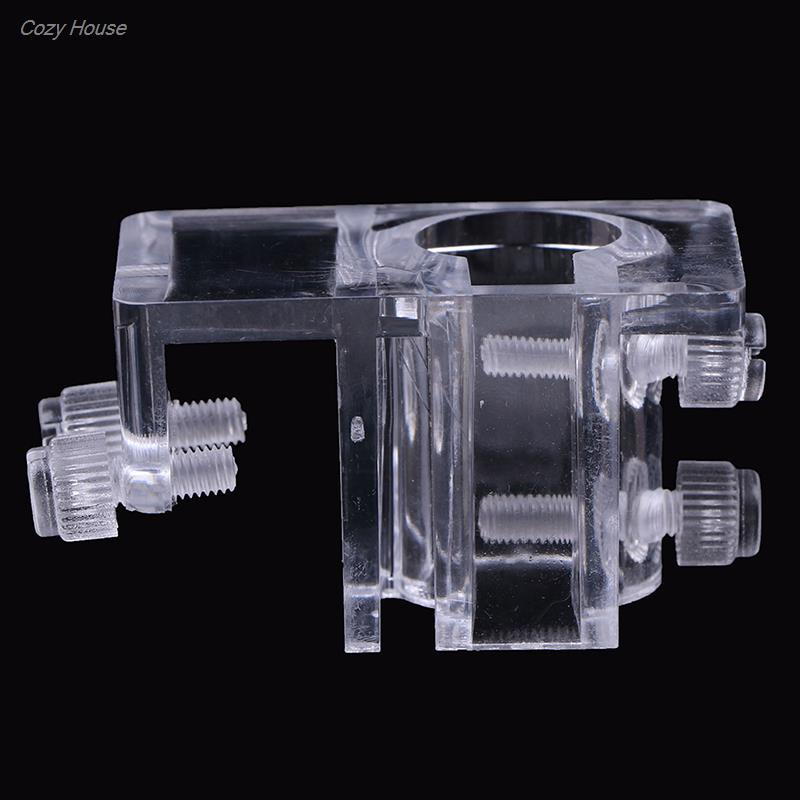 Akryl Transparent Aquarium Water Pipe Slang Fixing Clamp Rörklämma Hållare Klämma för 13 mm 17mm Flöde utflödesrör Tillbehör