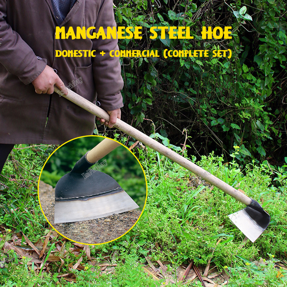 Garden Hoe Garden Tool Hoe Manganês enxada de aço para jardinagem Remoção de ervas daninhas Removedor de ervas daninhas Ferramentas manuais Plantando vegetais