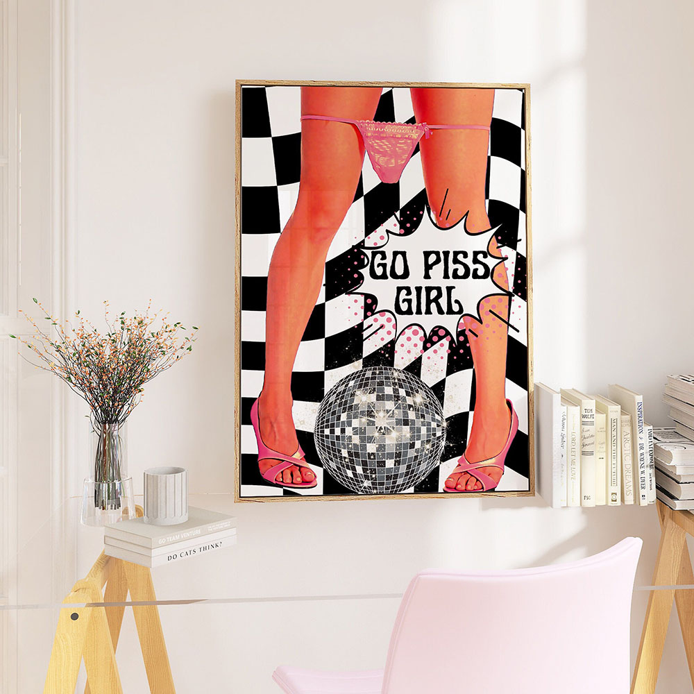Современная туалетная сексуальная женщина Go Piss Girl Canvas Print