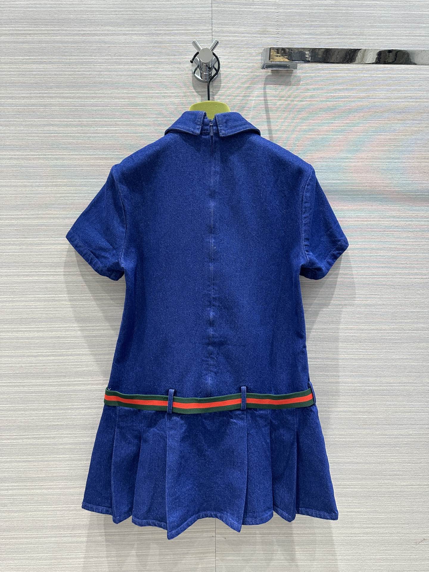 Milan Runway Dress 2024 New Summer Lapel Neck Short Sleeve Fashion Designer Dresses Brand Same Style Dress 0412-7