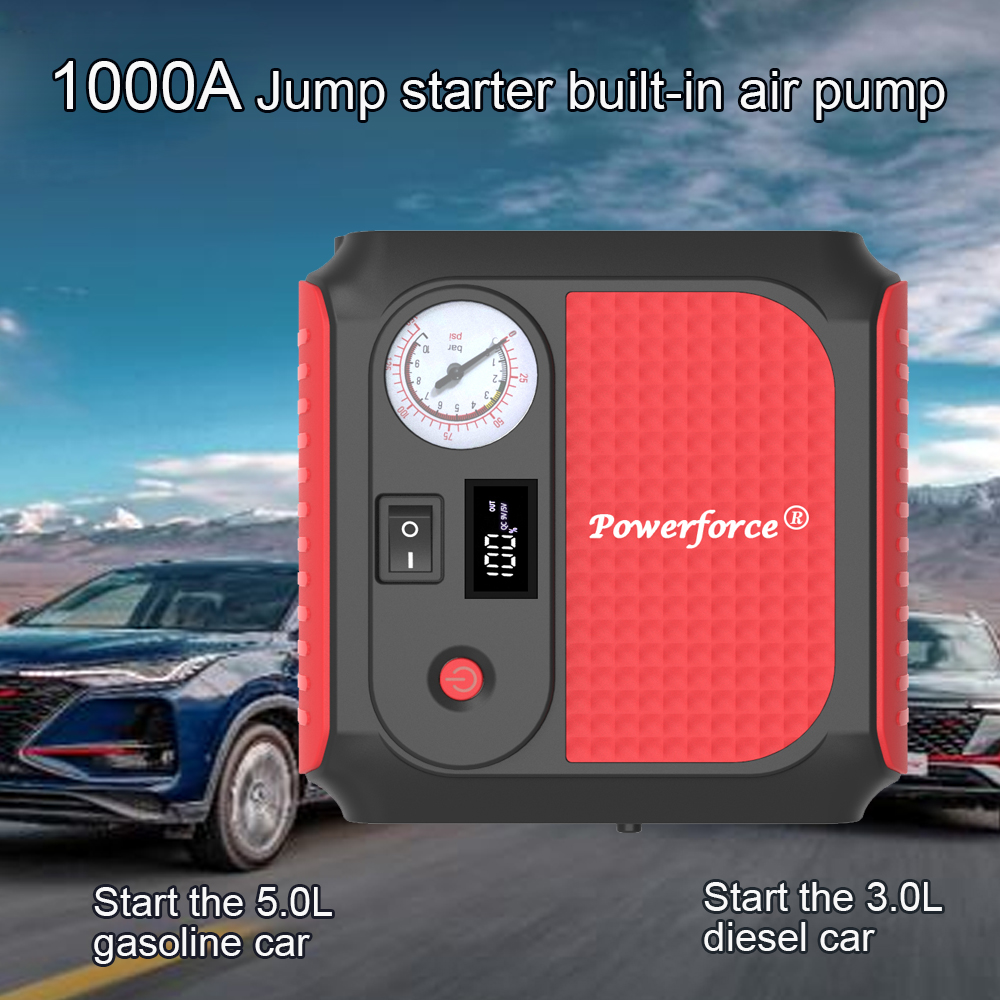 1000a leistungsstarke Sprungstarter tragbare Luftpumpe Start 12 -V -Auto -LKW Notfall -Ladeantrieb 16800mah kostenloser Versand