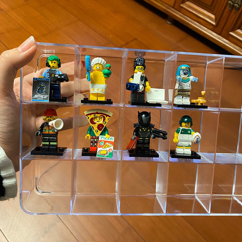 Display Box Toy Building Block Figure Villain Doll Minifigure Hand-Run Small Doll Transparent Acrylic Display Stand For Lego