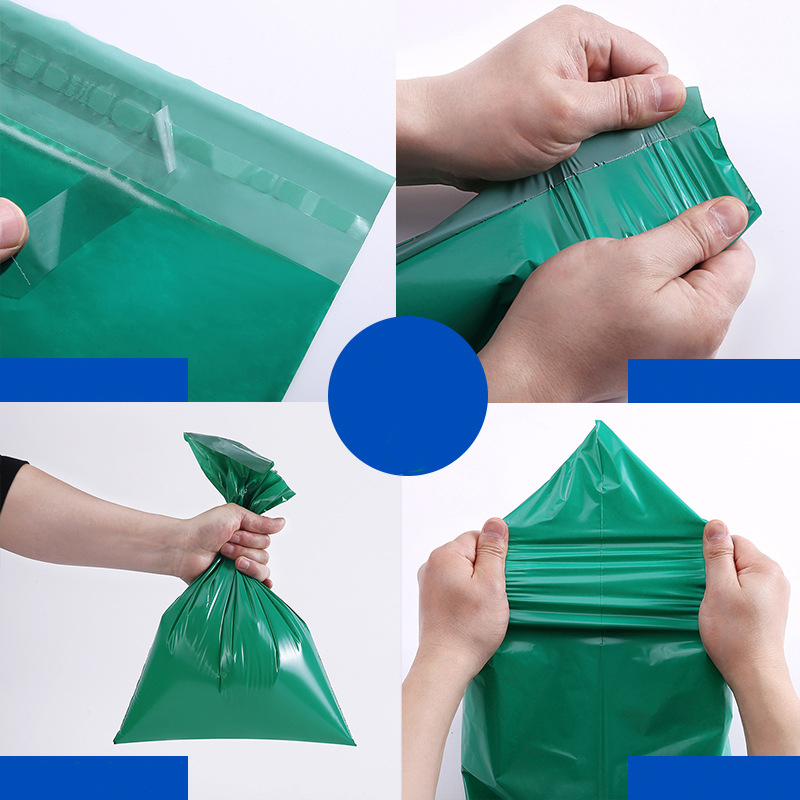 Envelope Courier Bag Product Packaging Bags Waterproof Self Adhesive Seal Pouch Green Mailing Bags Plastic Transport Bag