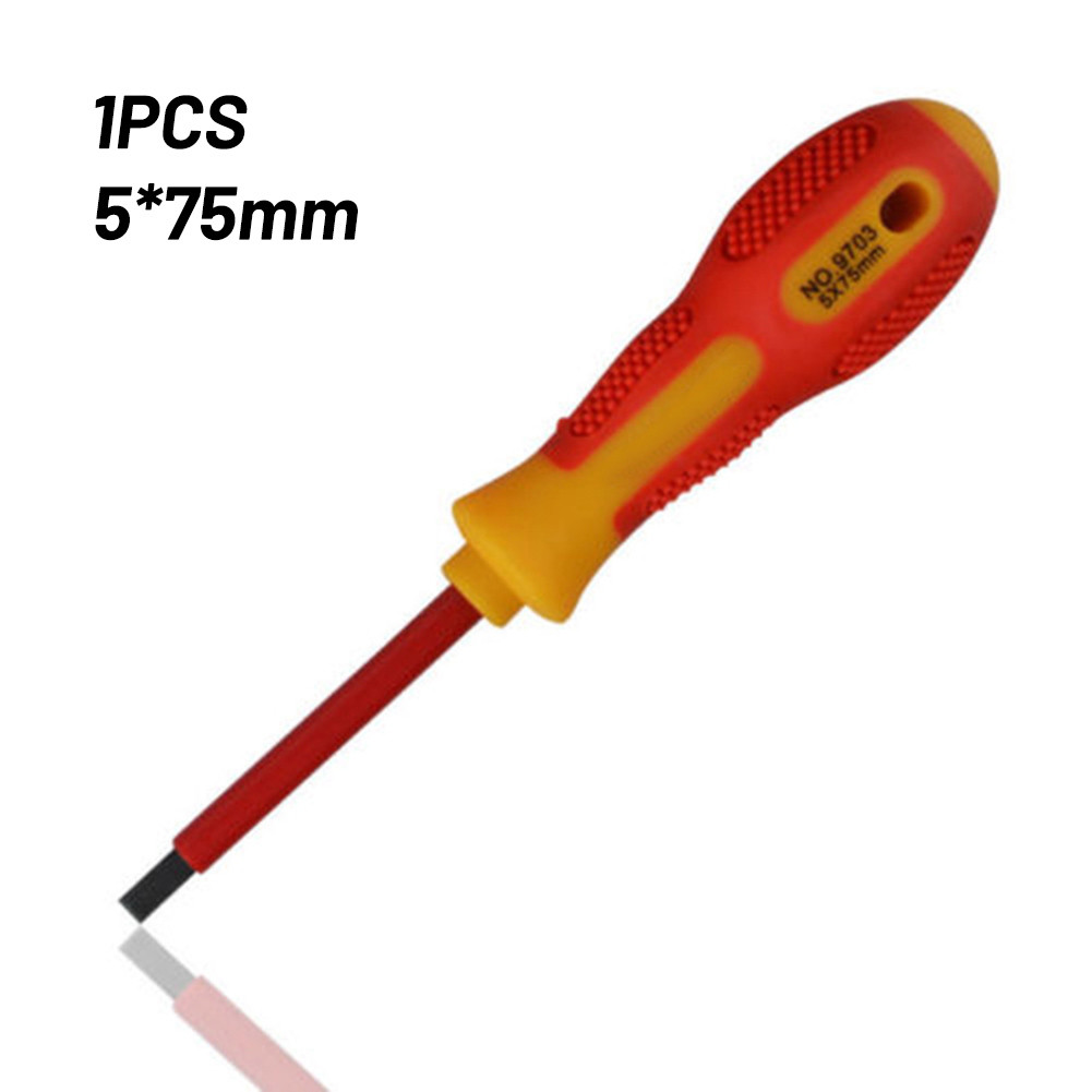 1 stcs elektrische hand schroevendraaier geïsoleerd plat/kruiskop multifunctionele elektrische schroevendraaiergereedschap elektricien gereedschapskit