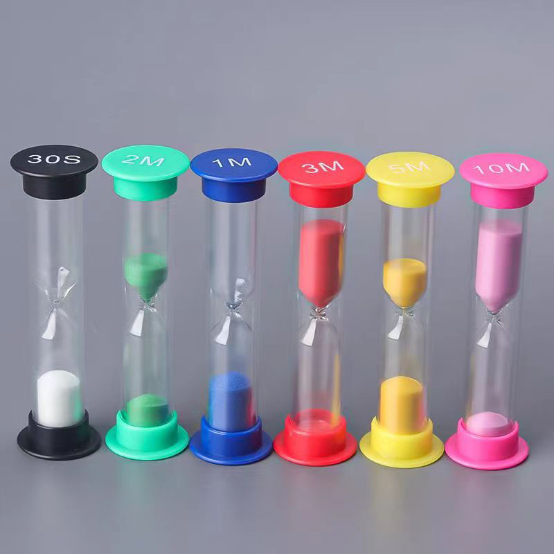 6 pezzi timer di sabbia di sabbia di sabbia timer di sabbia bambini timer di lavaggio dei denti cocchetto da cucina timer da cucina da cucina