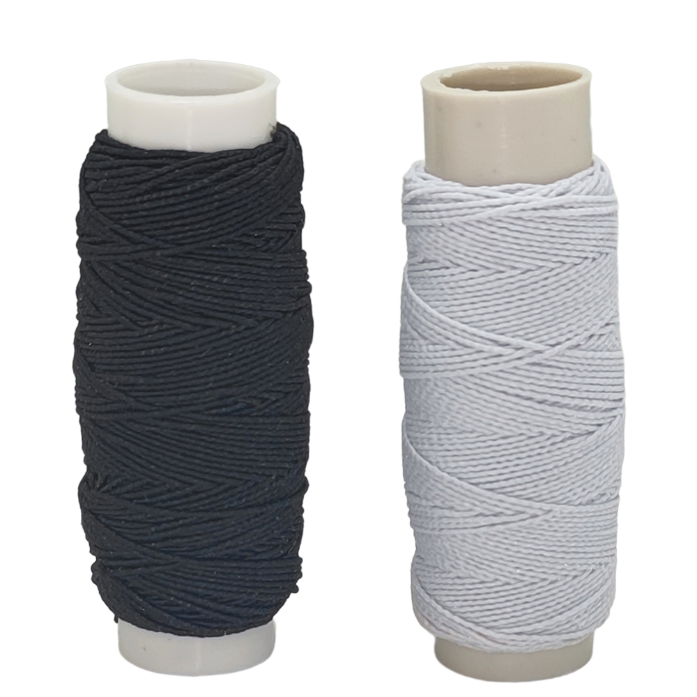 4 st/ställ in svart vit rund elastisk tråduppsättning för sömnads brodertrådar DIY Sewing Shirring Elastic Cord Craft Accessory