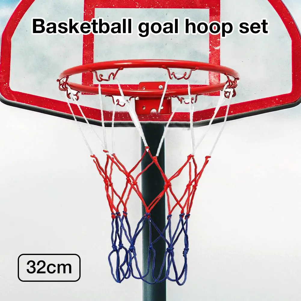 Basketball 32CM Hanging Basketball Wall Mounted Goal Hoop Rim Net Sport Net Indoor And Outdoor Basketball Wall Hanging Basket Net