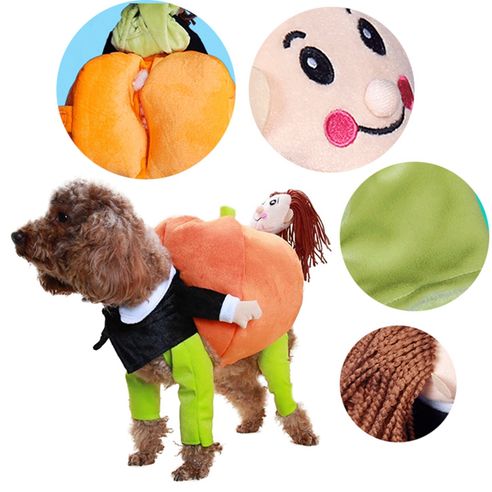 Grappige PET Cosplay Kostuum Dog Kleding Funny Pet Pumpkin Kostuum Kleine middelgrote honden Turnard Coat Cat Pumpkin Transfiguring