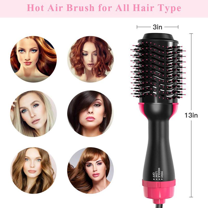 Hot air comb 5 in 1 multifunctional noise reduction comb curling iron straightening comb hot air comb blow dryer
