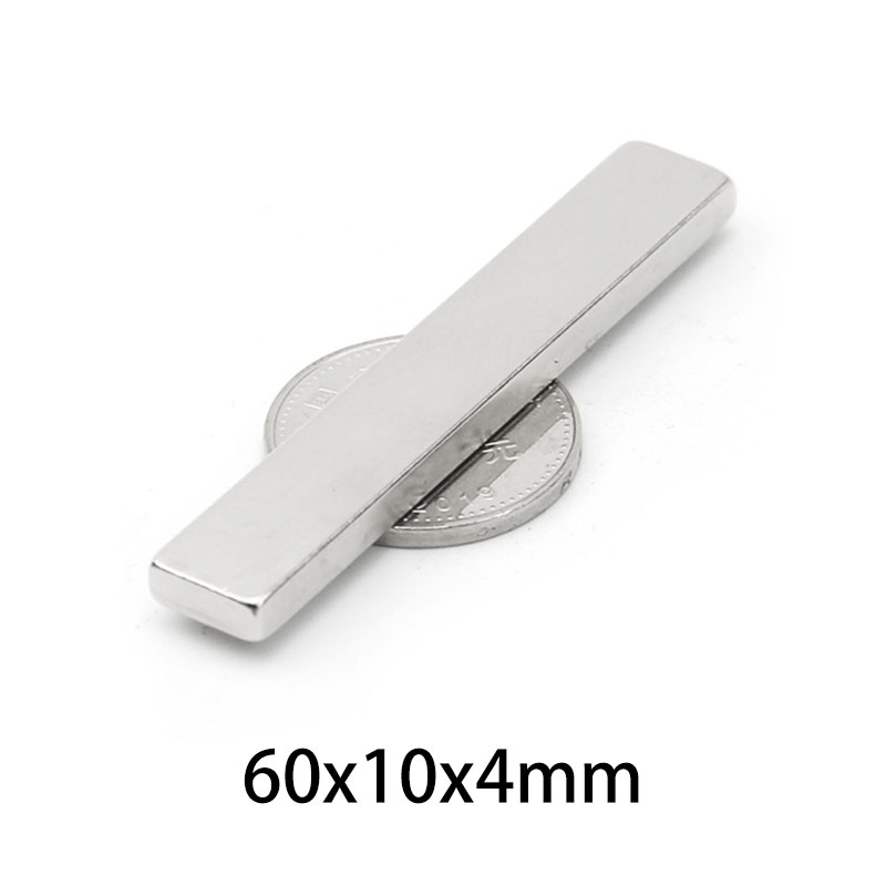 2/5/10/15/20 stcs 60x10x4mm Strong Block Search Magneet 60x10x4 Neodymium magnetplaat N35 Strip Permanente NDFEB -magneet 60x10x4