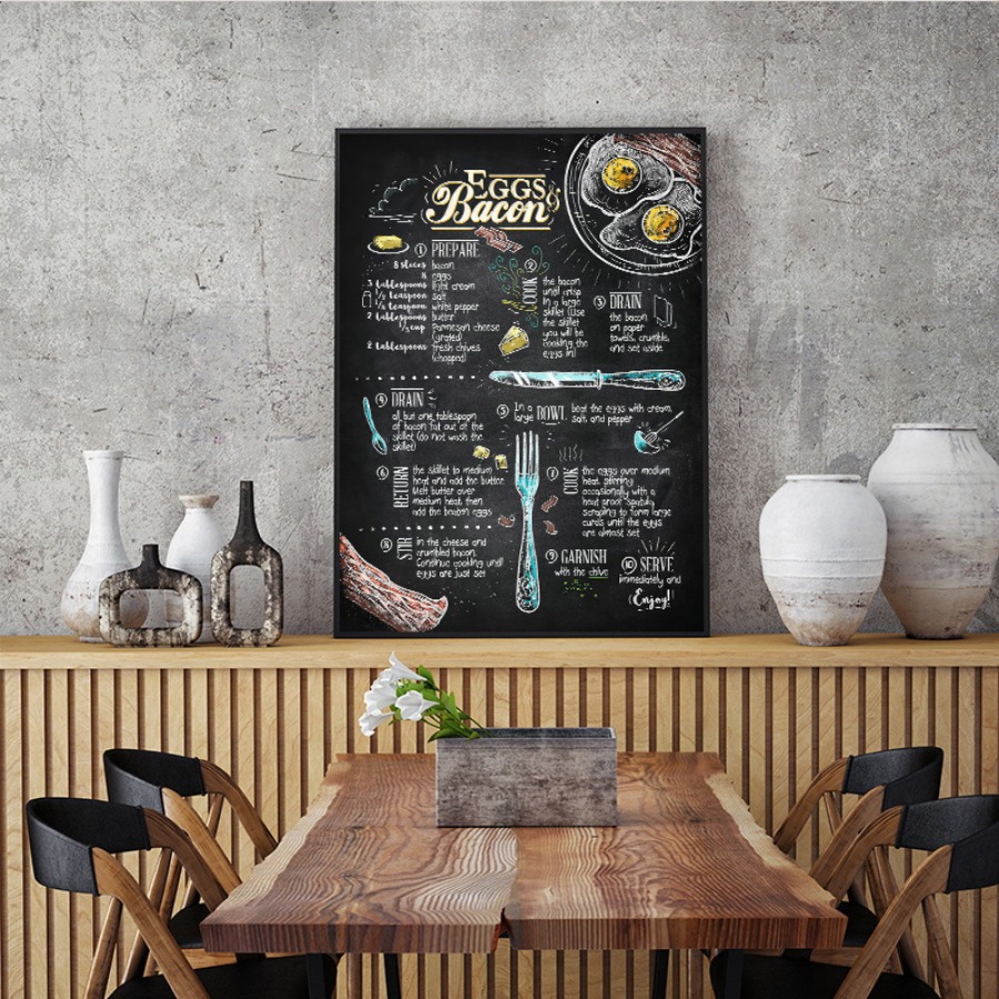 Vintage Hamburg Pizza Hotdog Food Poster Stampe Tela Painting Wall Art Fritta Frenca Pasta Menu Cucina Home Restauga