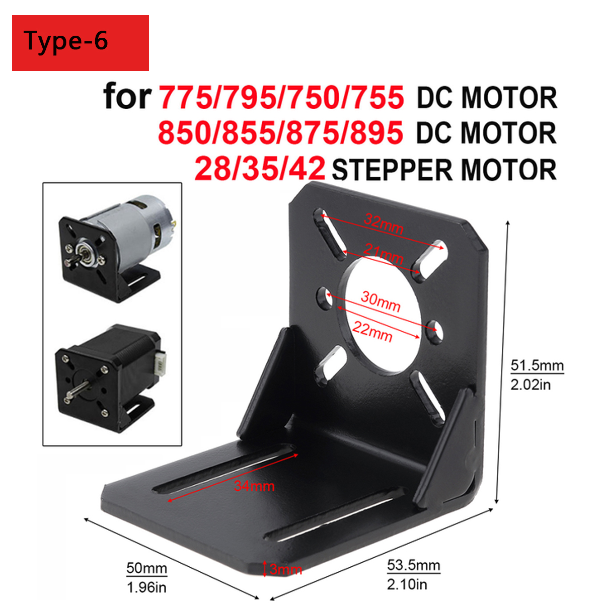 Staffa di montaggio del motore CC 370 380 385 390 395 555 550 545 540 750 755 775 795 NEMA17 NEMA23 JGY370 Worm DC supporto porta motore DC