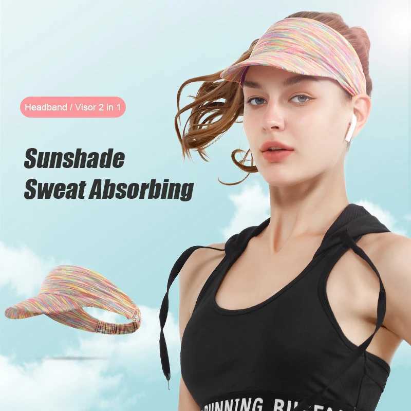 Visors Golas de bolas Summer Sun Diadema de visor Capacita transpirable Mujeres Fashion Sunshade Sweating Sweating Ciclismo seco Running Caps 24412