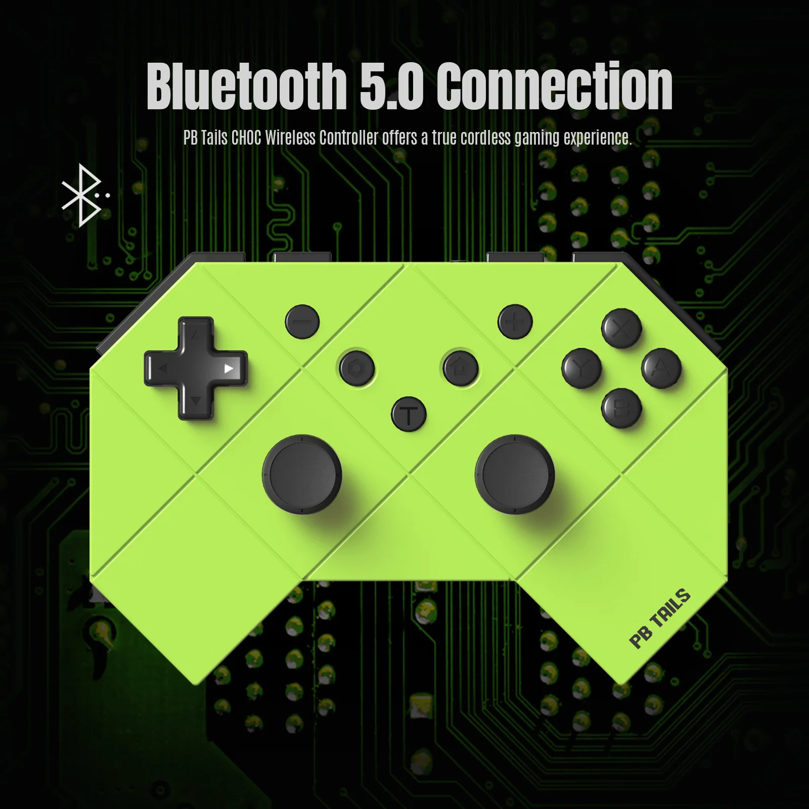 GamePads PB Tails Bluetooth Wireless GamePad för NS Switch Smart TV PC Stream Raspberry Pi Gaming Controller Joystick med dubbla vibrationer