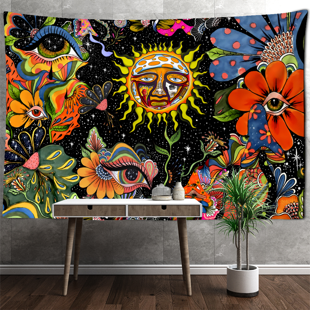 Abstracto de champiñones Tapiz tapiz cuelging brujería misteriosa fantasía hippie tapiz dormitorio dormitorio decoración del hogar