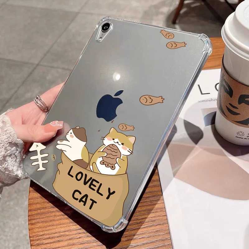 タブレットPCケースバッグレジャーキャットiPad air 5 4 3 2 9th 8th 7th Gen Funda for iPad 9.7 10.2 Pro 11 10.5 Mini 6 5 4 2022ケース240411