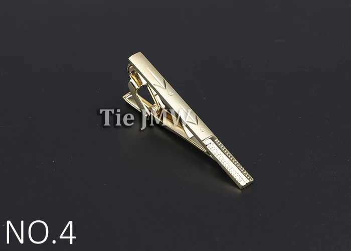 Tie Clips Hot Sale Tie Clip Classic Trendy Men Gold Crystal Jewel Metal Male Business Banquet Bar Necktie Clips Clasp Accessories Gift Y240411