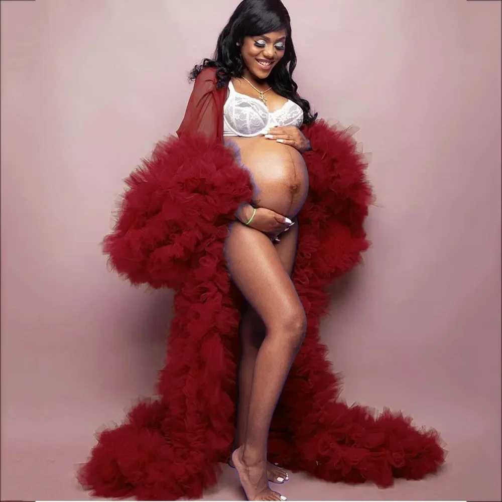 Moderskapsklänningar sexig kvinnlig baby shower klänning tulle mammalfoto kläder långa kvinnor graviditet klänning för fotografering gravida kvinnklänningar 240412