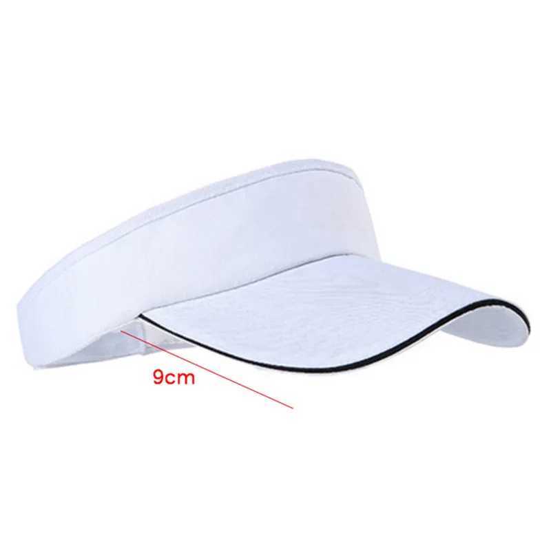 Visors brede rand hoeden emmer verstelbare unisex mannen vrouwen gewoon zon vizier sport tennis ademende cap hoed 240413