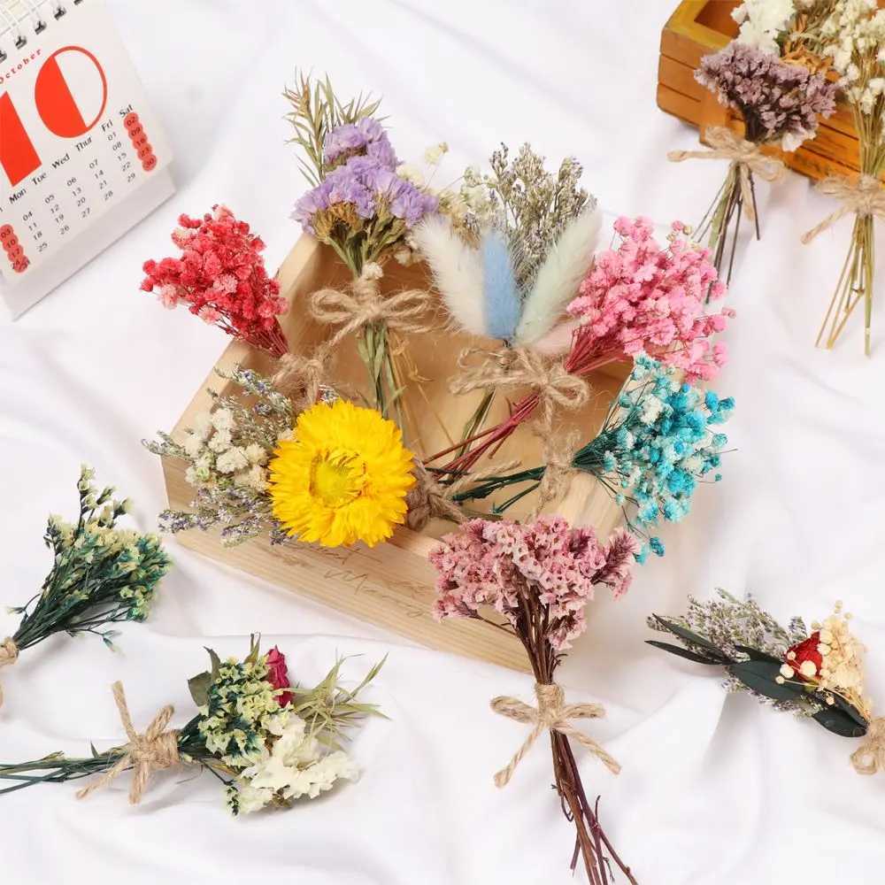 Fleurs séchées un tas de mini fleurs séchées naturelles bouquet de mariage décorations de table d'accueil de la Saint-Valentin de fleurs séchées