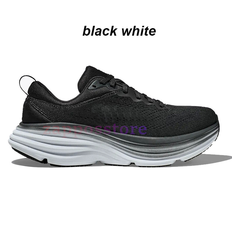 Chaussures de course pour hommes triples noirs blancs d'été Song port brume lunar rock rock gobelin bleu anthracite castlerock glace brouillard féminin sneakers bondi clifton 8 formateurs