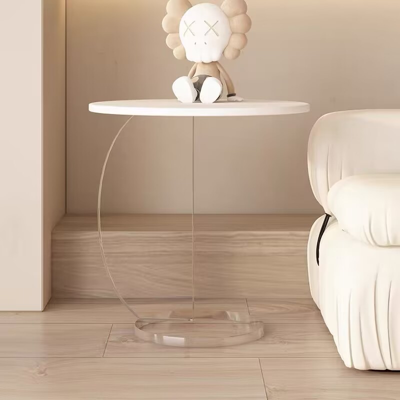 Nordic Modern Sofa strona Kilka akrylowego stolika do kawy Mały boczny stolik salon sypialnia wykuszowa mini stół końcowy
