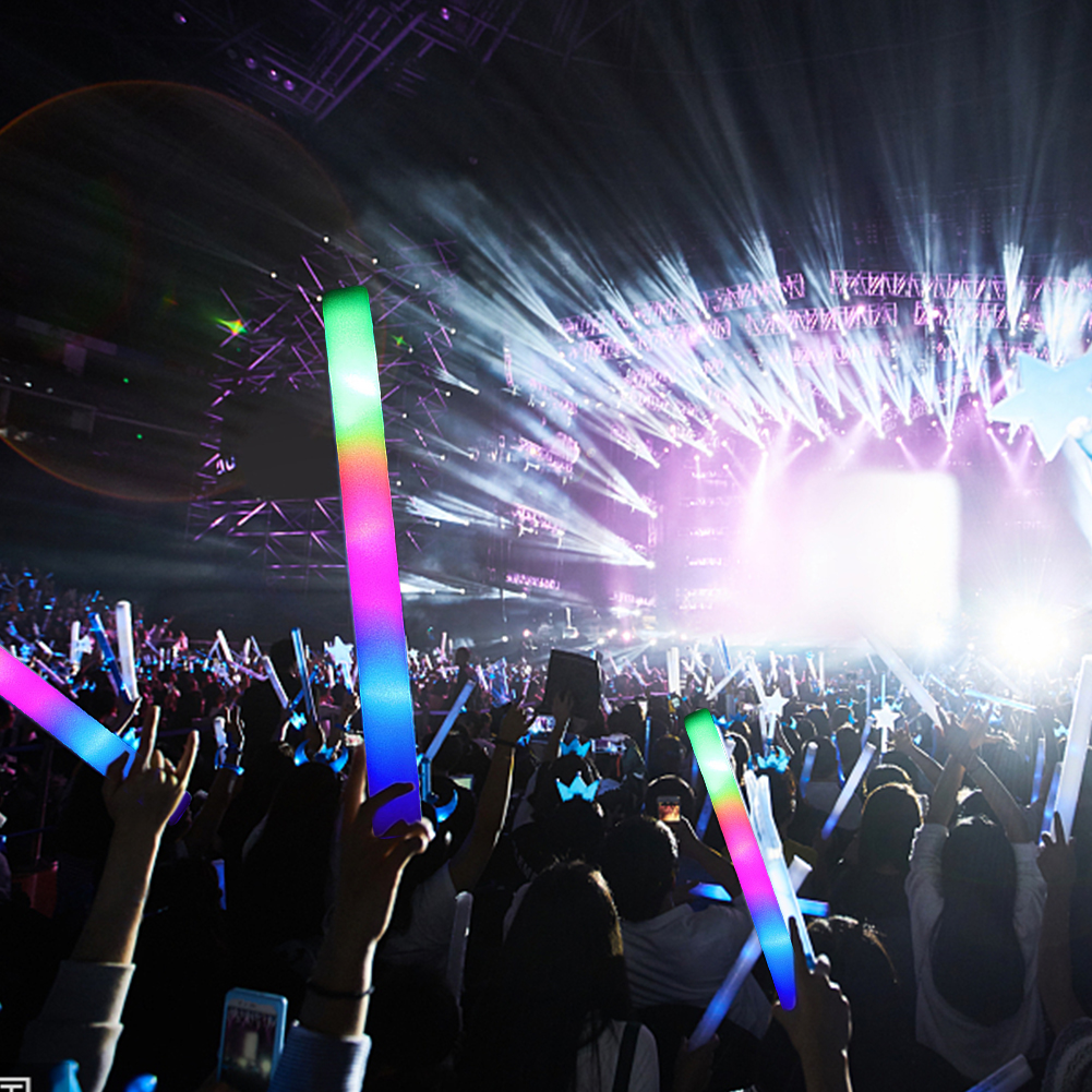 LED LUMINOUS STICKS PARTY RAVE FOAM GLOW STICK RGB蛍光ダークライトバーヘディングバースデーフェスティバルサプライズアクセサリー