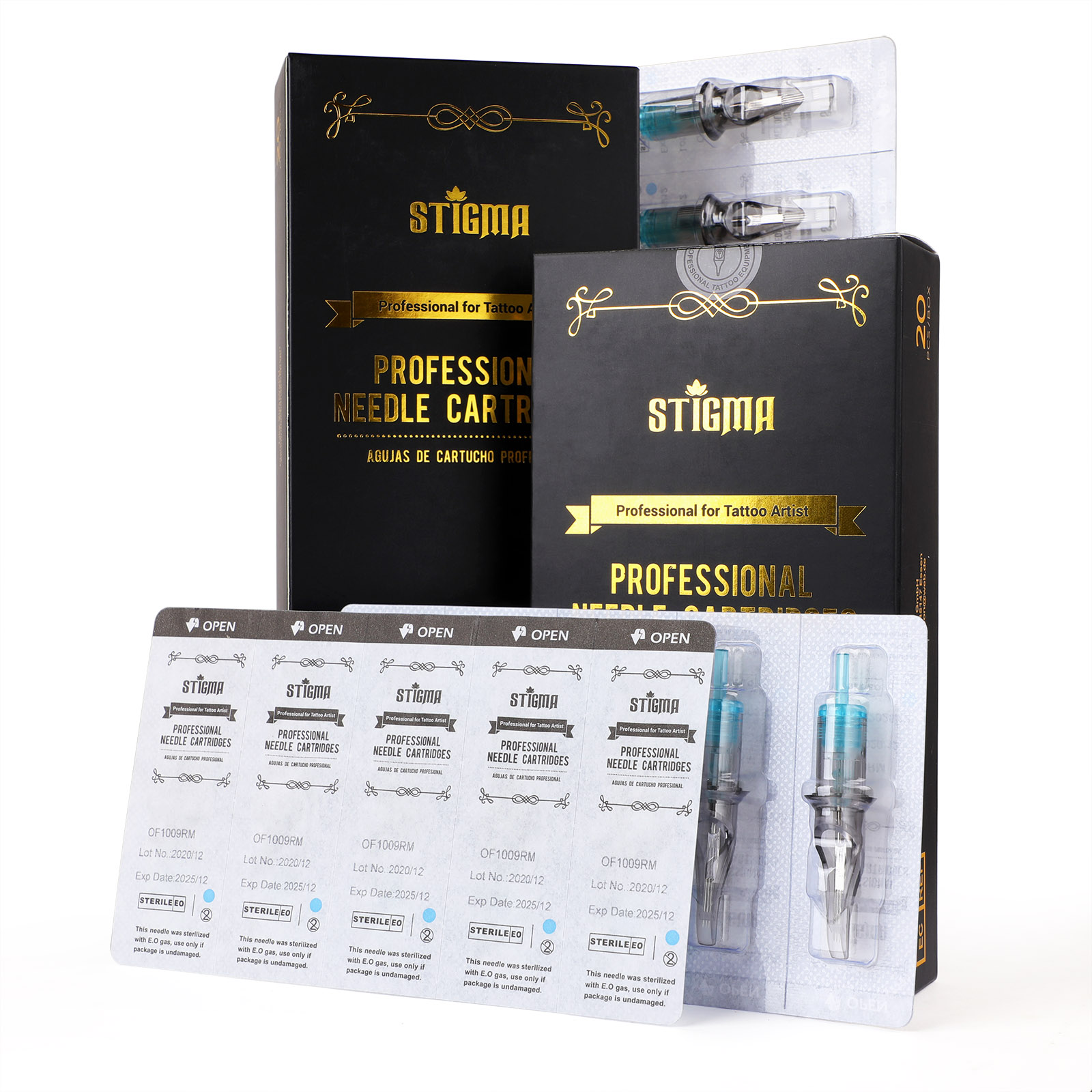 Stigma 20 stcs tattooCartridge nodig 12 = 0,35 mm premium wegwerp wegwerp gesteriliseerde volledige maat tatoeages actief koop 3 cadeau