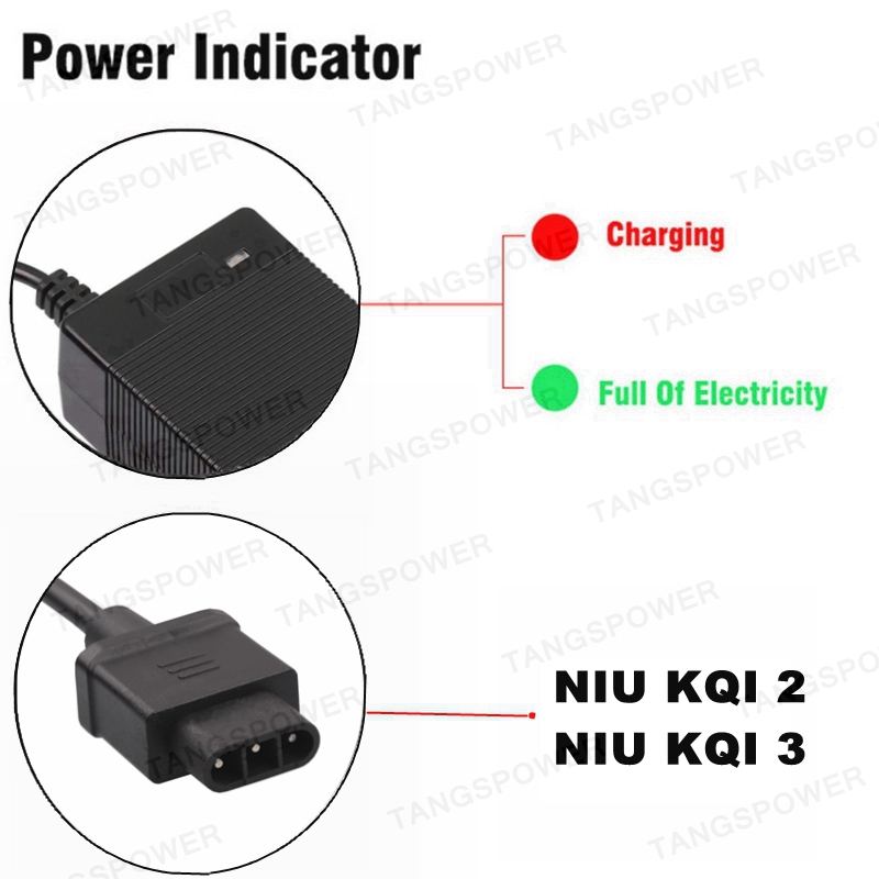 Chargeur de batterie 53.5V 2A pour NIU KQI 2 KQI 3 Adaptateur électrique Scooter Adaptateur électrique ACCESSOIRES DE BIDE FAX