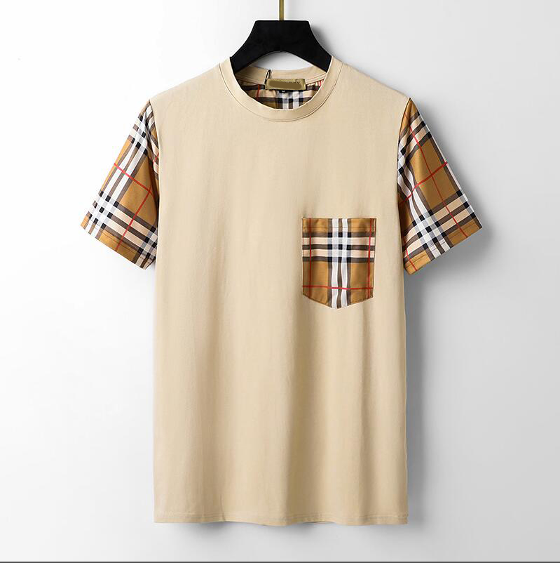 Camisetas de designer de camisetas masculinas impressão de pescoço redonda de algodão Anti rugas da primavera Summer Summer alta tendência de manga curta de manga curta Roupas masculinas#44