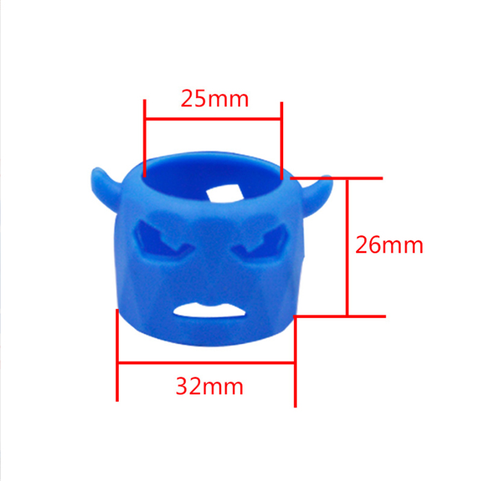 Cow Head Shaped Silicone Protective Cover Cartoon Silicone Case Decorative Protection Non-slip Glass Tube Tank Cover Protective Atomizer Accessories