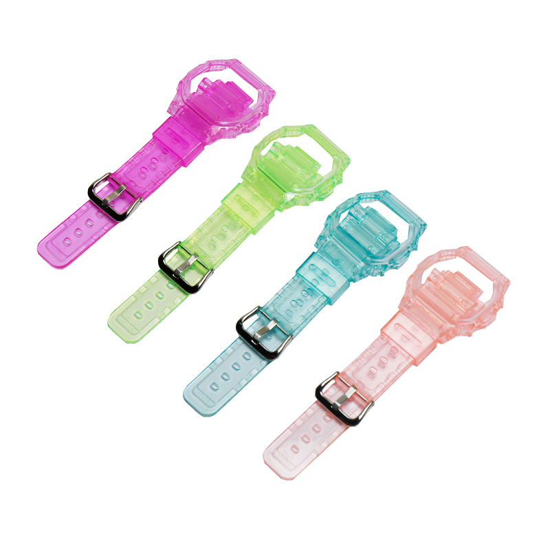 Watch accessories for DW5600 GW-M5610 Clear resin strap case Unisex Outdoor Sports waterproof strap