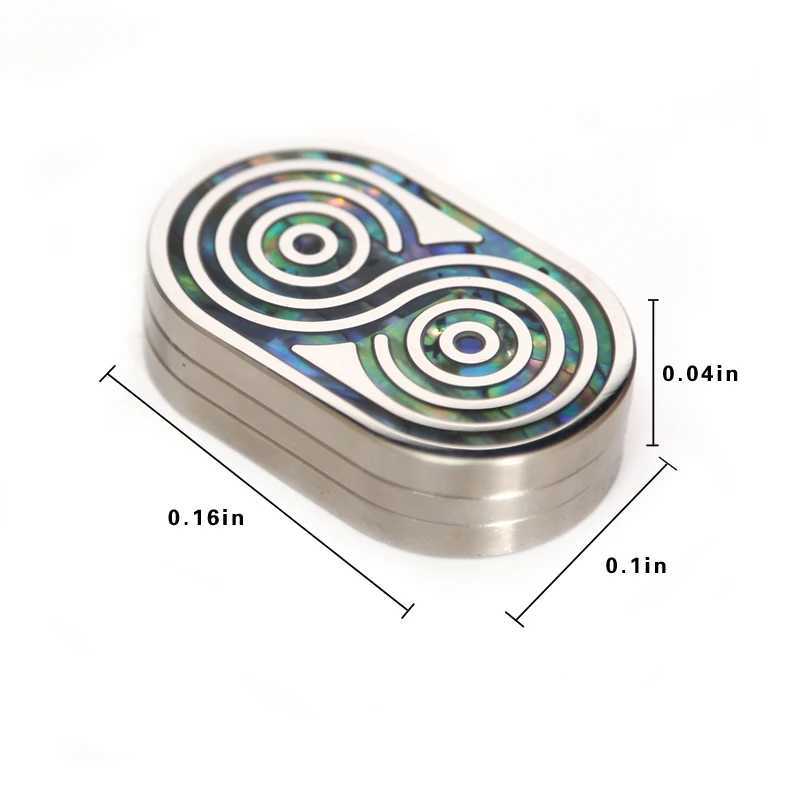 46e3 Decompression Toy Seashell Magnetic Push Slider Stress Relief Toy Fidget Slider Anti Stress EDC Top Spinning Poker Toys Magnetic Toys 240413