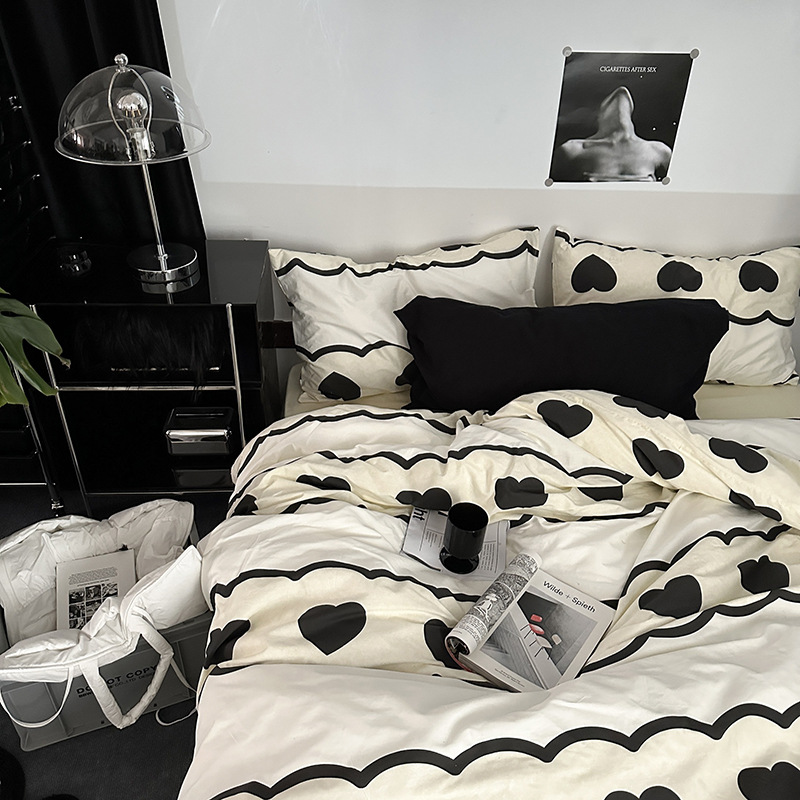 Корейский стиль INS Little Flowers Beding Set Flat Sheet Pedepet Cover Twin Fulleving Nordic Bed Lens Lean Boy Girl Beding Sets