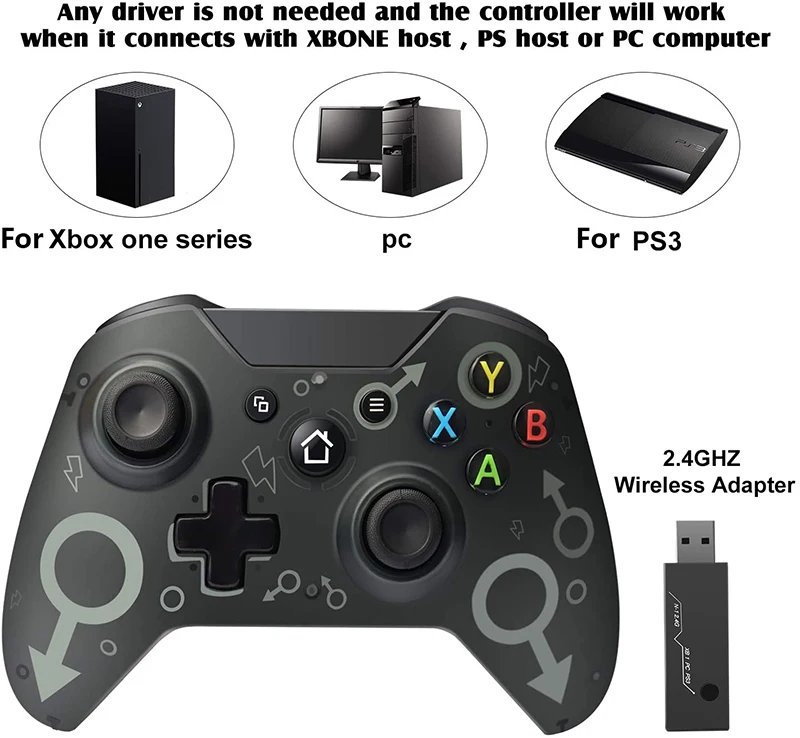 Gamepads 2.4g Wireless Gamepad mit Empfänger -Controller Gamepad Joystick für Xbox One/One S/One X/PS3 Games Accessoires