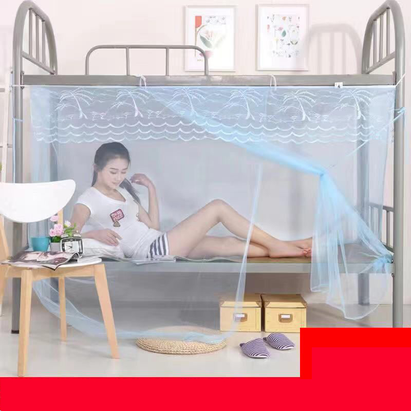 European Style Solid Color Lace Household Large Space Mosquito Net Summer Students Dormitory Bunk Bed Single Mosquito Net Tent