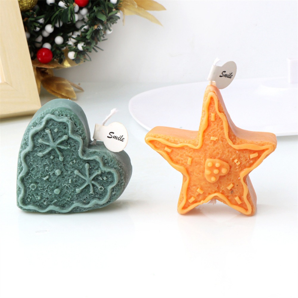 Heart Snowflake Santa Claus Silicone Candle Mold DIY Christmas Tree Door Soap Resin Mould Festival Party Chocolate Decor Gifts