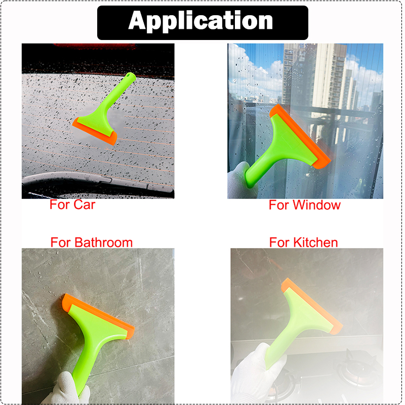Tofarbilsintervallverktyget Handtaget Soft Silicone Squeegee Auto Cleaning Windscreen Water Wiper Window Film Tint Tools Glass Scraper