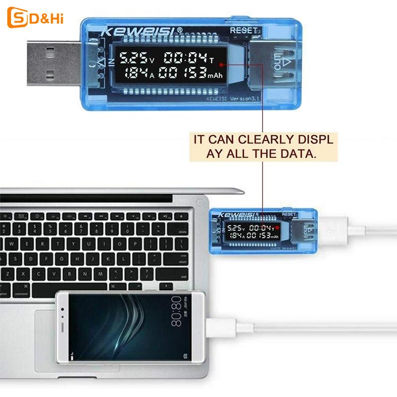 Voltaj Metre Akım Voltaj Kapasitesi Pil Test Cihazı USB Volt Akım Voltaj Doktor Şarj Cihazı Kapasite Test Cihazı Sayaç Güç Bankası