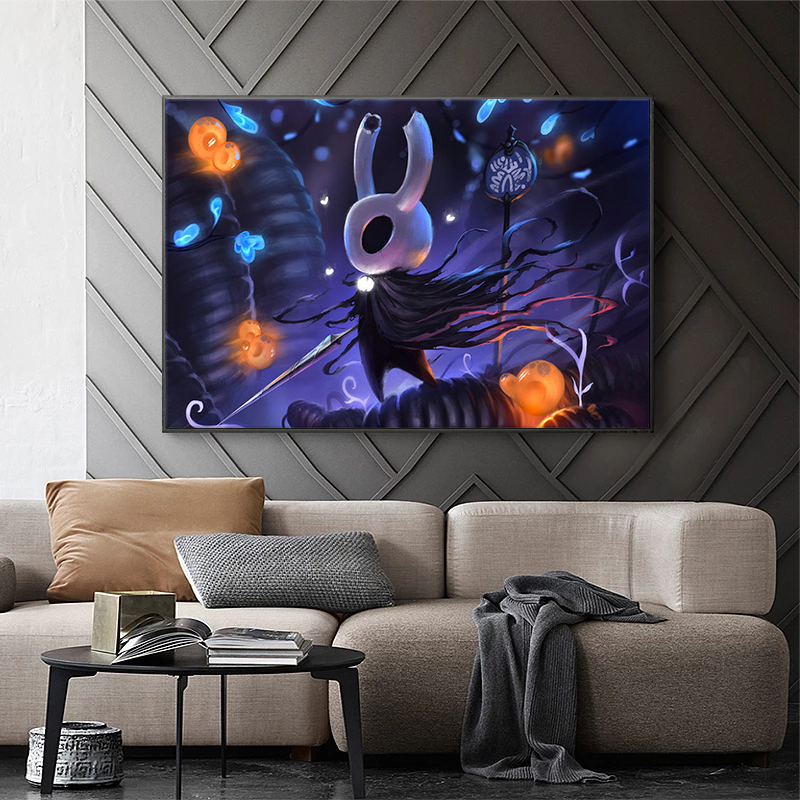 Game Hollow Knight Map Game Poster Decor HD Stampato dipinto dipinto di Halwownest Poster Wall Art Picture Boy Room Decorazione la casa